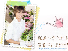 配送~手入れも業者におまかせ!