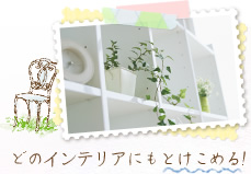 どのインテリアにもとけこめる!